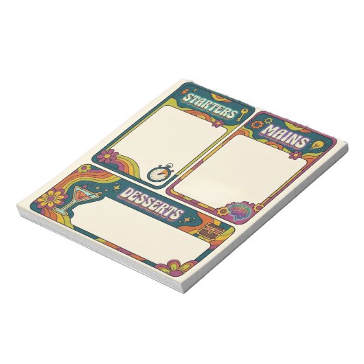 ADHD Dopamine Menu Checklist Retro Taakplanner Notitieblok (Gedraaid)