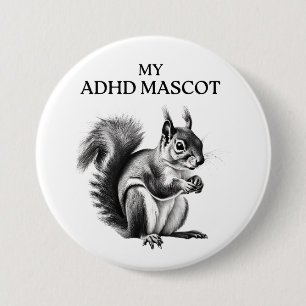 ADHD eekhoornknop Ronde Button 7,6 Cm
