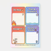 ADHD Eisenhower Matrix Task Organizer 4x6 Card Post-it® Notes (Voorkant)