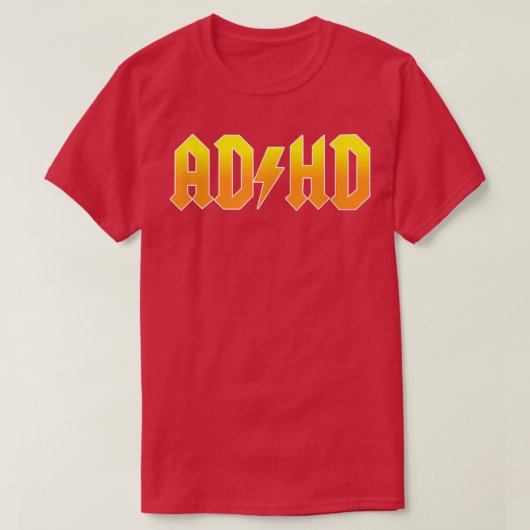 ADHD Funny Rocker T-shirt (Design voorkant)