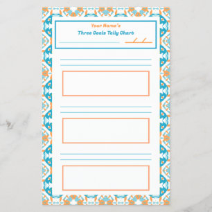 ADHD Girl's Goal Habit Tracker Tally Chart Koelkas Flyer