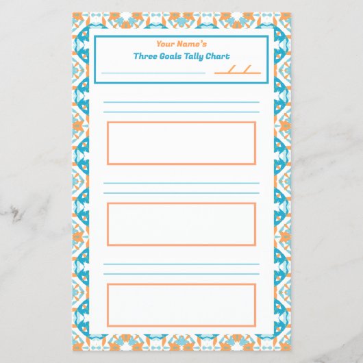 ADHD Girl's Goal Habit Tracker Tally Chart Koelkas Flyer (Voorkant)