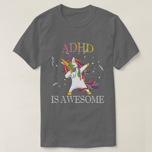 ADHD is Geweldige Unicorn Dapping T-shirt (Design voorkant)