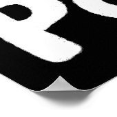 ADHD is mijn Superpower Fun Bubble Letters B&W Poster (Hoek)