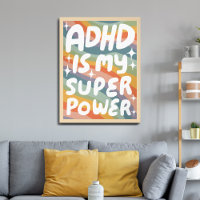 ADHD is mijn Superpower Fun Bubble Letters Kleurri