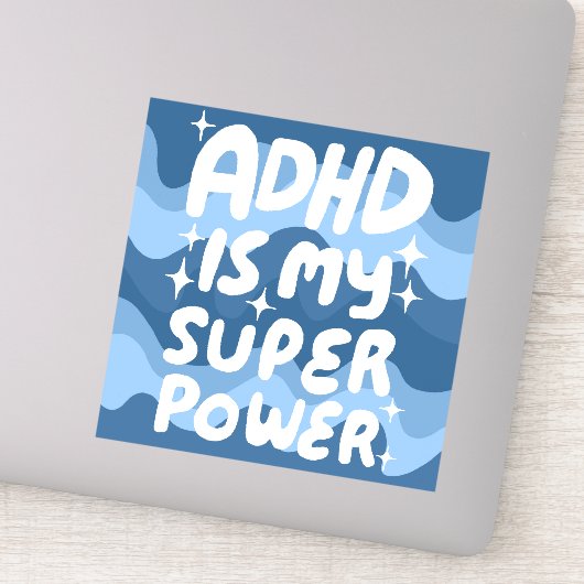 ADHD IS MIJN SUPERPOWER Leuke Kleurrijke Bubble Le Sticker (Detail)