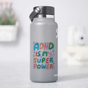 ADHD IS MIJN SUPERPOWER Leuke Kleurrijke Bubble Le Sticker