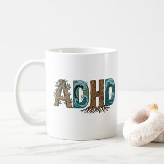ADHD Natuur Elementen Typografie Ontwerp Koffiemok