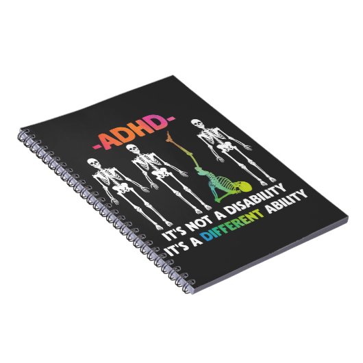 ADHD niet invaliditeit verschillend inzetbaar skel Notitieboek (Rechterzijde)