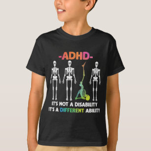 ADHD niet invaliditeit verschillend inzetbaar skel T-shirt