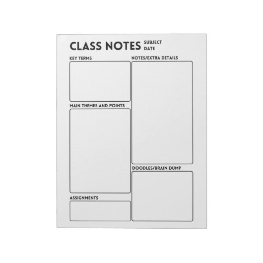 ADHD Note Taking Notitieblok (Gedraaid)