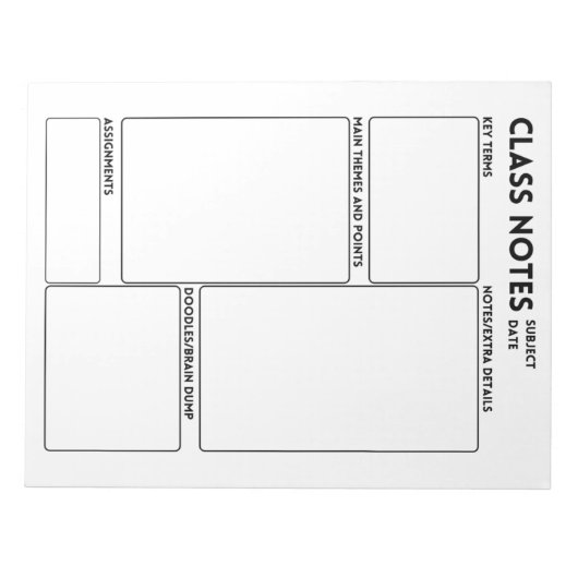 ADHD Note Taking Notitieblok (Voorkant)