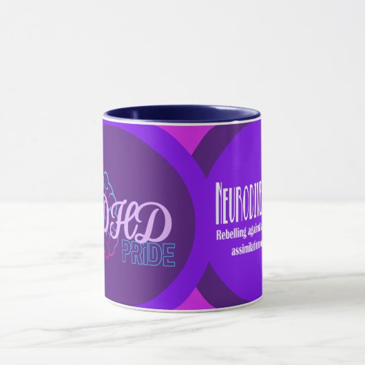 ADHD Pride café de cerveau moderne Mug (Centre)