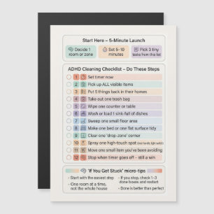 ADHD Schoonmaak Routine Checklist Magnetisch