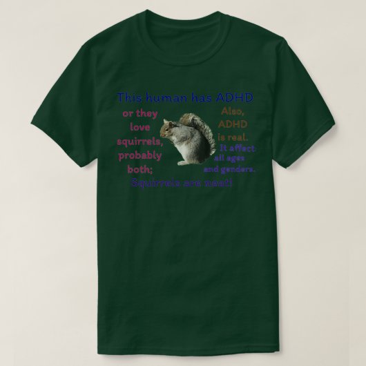 ADHD Squirrel 1 T-shirt (Design voorkant)