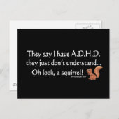 ADHD Squirrel Gezegde Briefkaart (Voorkant / Achterkant)