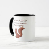 ADHD Squirrel Humor (beide zijden) Mok (Voorkant links)