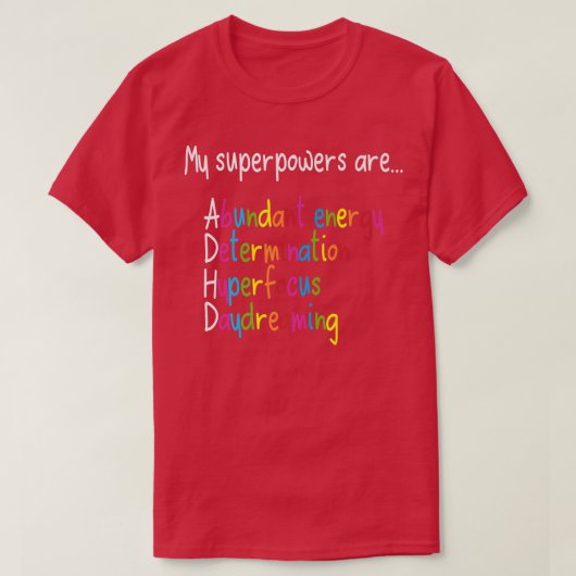 ADHD Supermages Neurodiversity Awareness Premium T-shirt (Design voorkant)