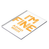ADHD Warrior - IK BEN FINE Notitieboek (Linkerzijde)