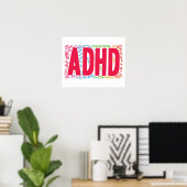 ADHD-woordwolk Poster (Thuiskantoor)
