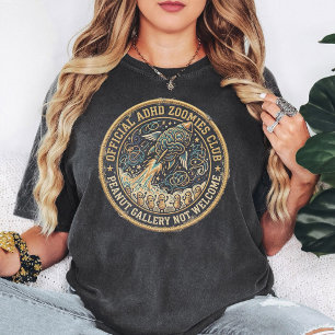Adhd Zoomies Hersenraket Patch Grappige Quote T-shirt