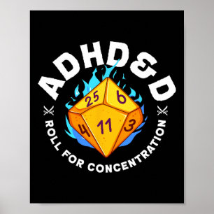 Adhdandd Rol Voor Concentratie Adhd Bewustzijn Leu Poster