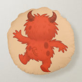 ADHS Monster Rumpel Wut Regulation Rond Kussen (Achterkant)