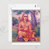 Adi Shankara Briefkaart (Voorkant / Achterkant)