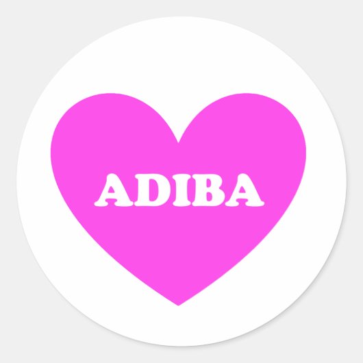 Adiba Ronde Sticker (Voorkant)