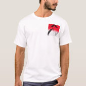 ADIDAS RED, BLACK AND WHITE ABSTRACT GOLF SHIRT (Voorkant)