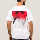 ADIDAS RED, BLACK AND WHITE ABSTRACT GOLF SHIRT (Achterkant)