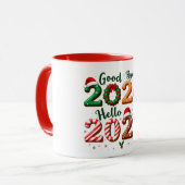 Adieu 2024, Bonjour 2025 - Festive Nouvel An Mugs (Devant gauche)
