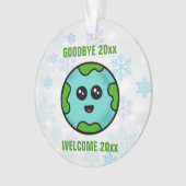 Adieu 2025 Bienvenue 2026 joli ornement de Noël (devant)