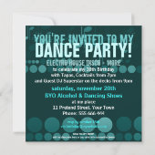 Adieu 20 ans Anniversaire Dance Party Invitation (Dos)