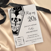 Adieu 20 ans Invitation 30 ans Gothique