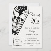 Adieu 20 ans Invitation 30 ans Gothique (Devant)