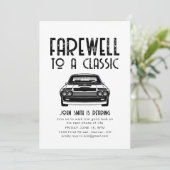 Adieu à un Invitation classique de voiture de retr (Debout devant)