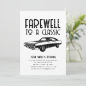 Adieu à un Invitation classique de voiture de retr (Debout devant)