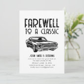 Adieu à un Invitation classique de voiture de retr (Debout devant)