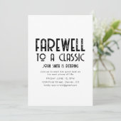 Adieu à un Invitation classique du Parti de la ret (Debout devant)