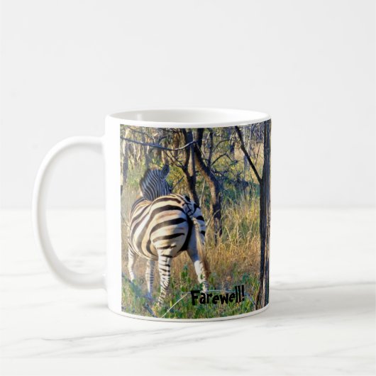 Adieu Afrique du Sud Zebra Mug (Gauche)