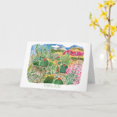 Adieu - Carte de voeux GoodBye Desert Landscape (Fleur jaune)