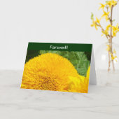 Adieu ! Cartes Good Bye Nous allons vous manquer ! (Fleur jaune)