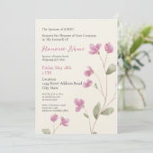 Adieu conjoint militaire rose numérique Invitation (Debout devant)