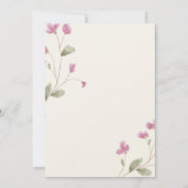 Adieu conjoint militaire rose numérique Invitation (Dos)