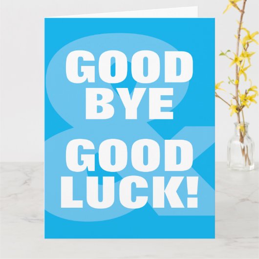 Adieu et bonne chance carte pour collègue (Fleur jaune)