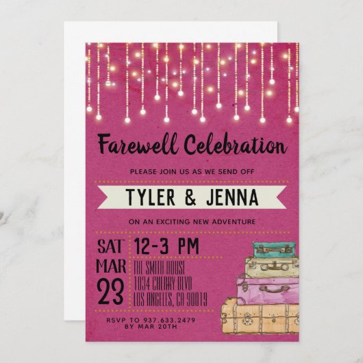 Adieu : Invitation (Devant / Derrière)