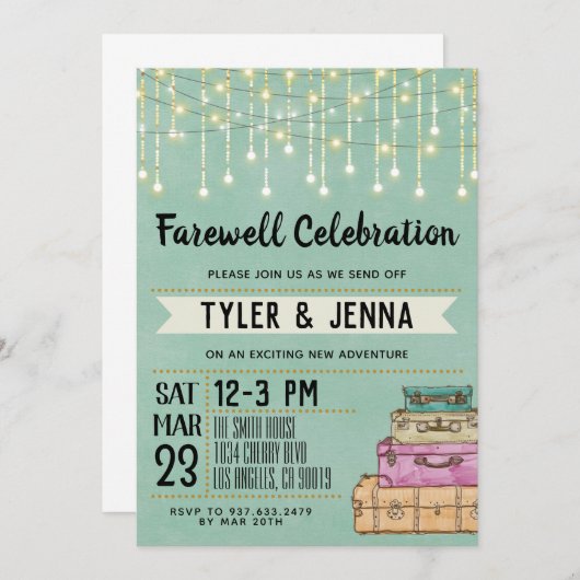 Adieu : Invitation (Devant / Derrière)