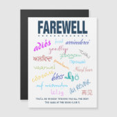 Adieu - La carte magnétique vous manquera (Devant / Derrière)