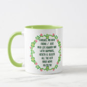 Adieu Laisser Mug Ajouter son propre texte Poème m (Gauche)